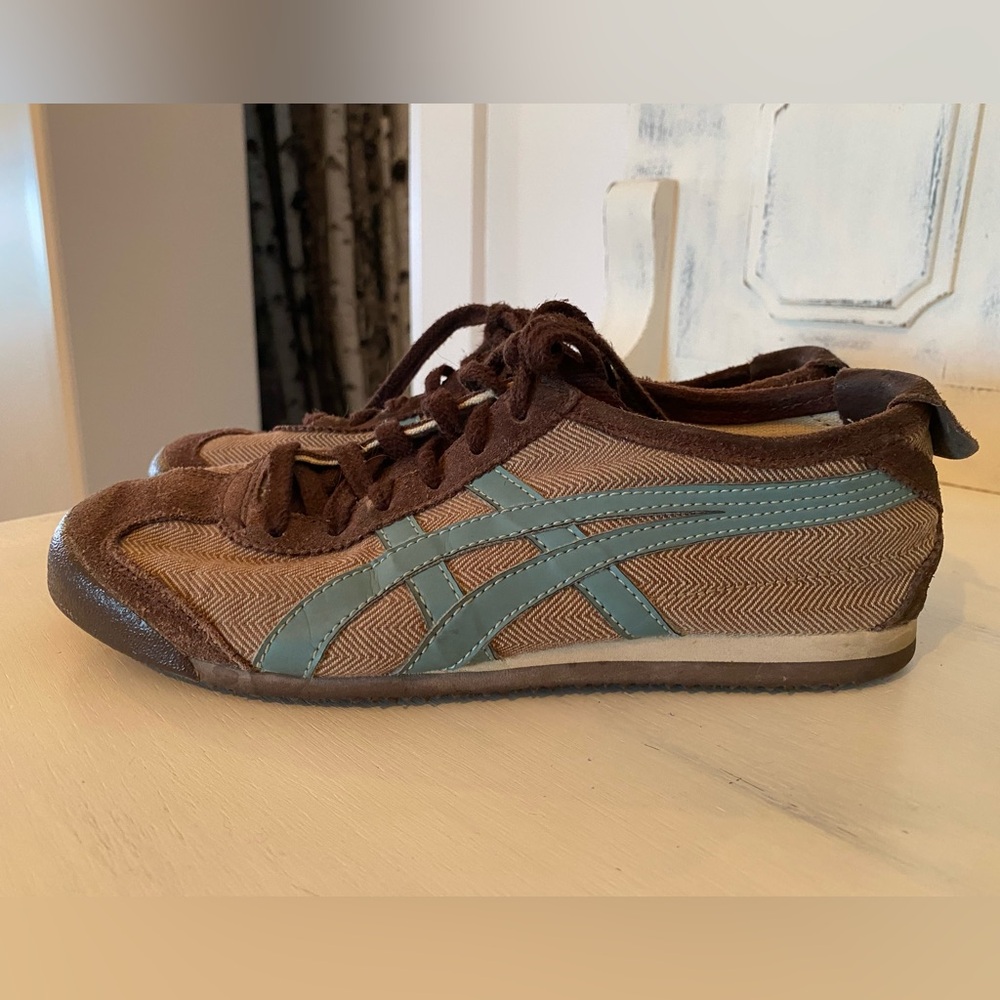 Onitsuka Tiger by Asics Brown and Blue Sneakers Classic Design